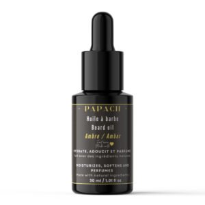 Huile à Barbe Ambre – Hydratante, Adoucissante & Parfumante